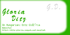 gloria ditz business card